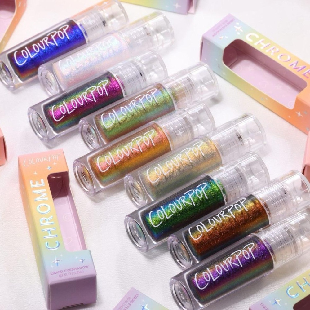 New In Box- Colour Pop- Crazy For Chrome- 9 Chrome Liquid Shadows